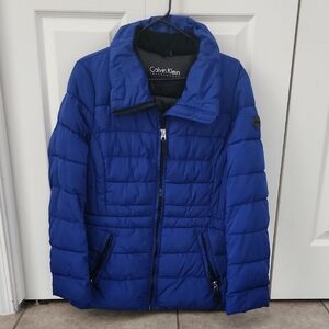 Calvin Klein Womens Puffer Jacket - Blue